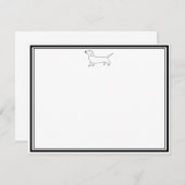 Dachshund Stationery Notitiekaartje (Voorkant / Achterkant)