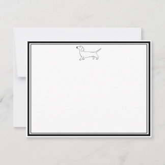 Dachshund Stationery Notitiekaartje