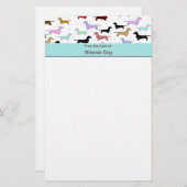 Dachshund Stationery Paper Briefpapier (Voorkant / Achterkant)