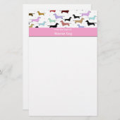Dachshund Stationery Paper Briefpapier (Voorkant / Achterkant)