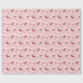 Dachshund Stealing kerstboomverlichting Gift Wrap Cadeaupapier (Vlak)