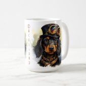 Dachshund Steampunk Hond Koffiemok (Voorkant rechts)