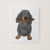 Dachshund Stick Legpuzzel (Verticaal)