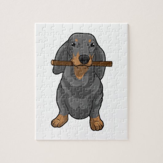 Dachshund Stick Legpuzzel (Verticaal)