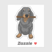 Dachshund Stick Sticker (Vel)