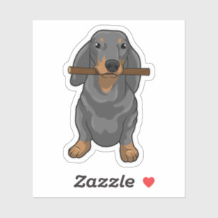 Dachshund Stick Sticker