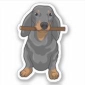 Dachshund Stick Sticker (Voorkant)