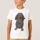 Dachshund Stick T-shirt (Voorkant)