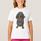 Dachshund Stick T-shirt (Voorkant)