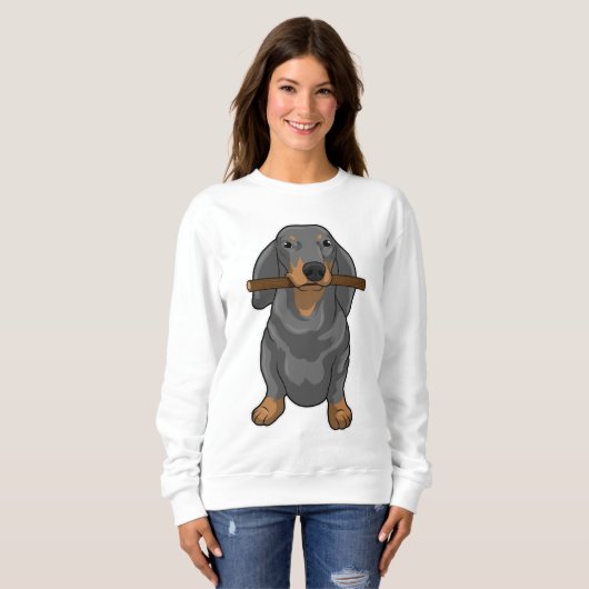 Dachshund Stick Trui (Voorkant volledig)