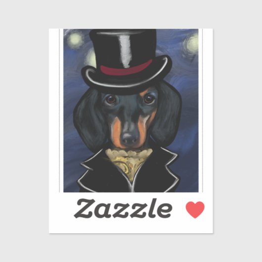 DACHSHUND STICKER (Vel)