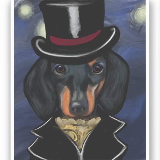 DACHSHUND STICKER (Voorkant)
