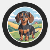 Dachshund Sticker (Voorkant)