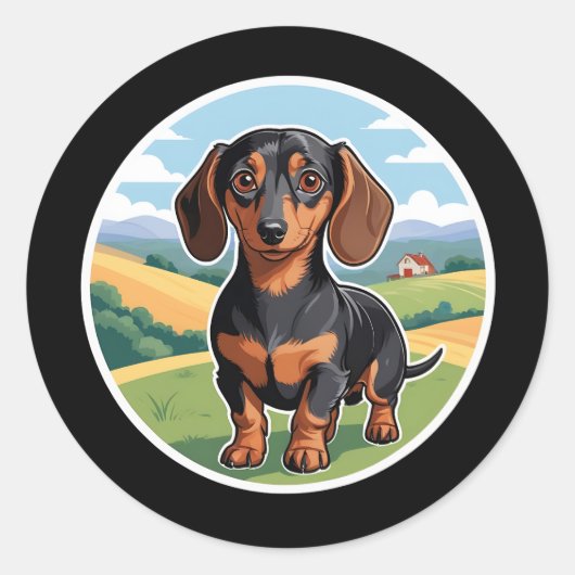 Dachshund Sticker (Voorkant)