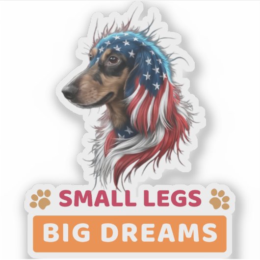 Dachshund Sticker (Voorkant)