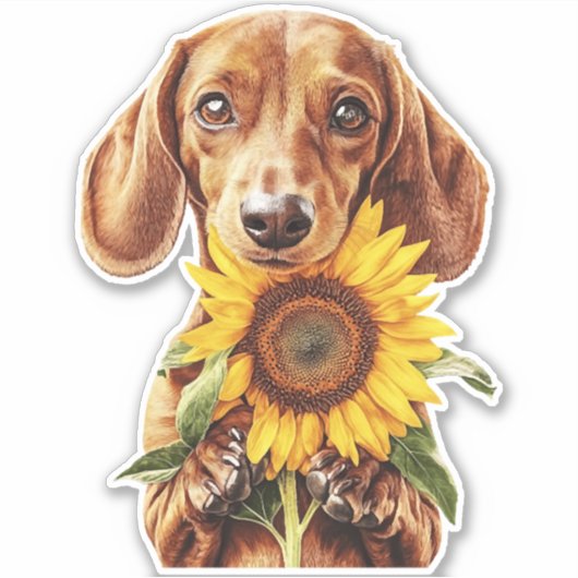 Dachshund Sticker (Voorkant)
