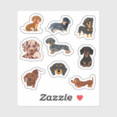 Dachshund Stickers (Vel)