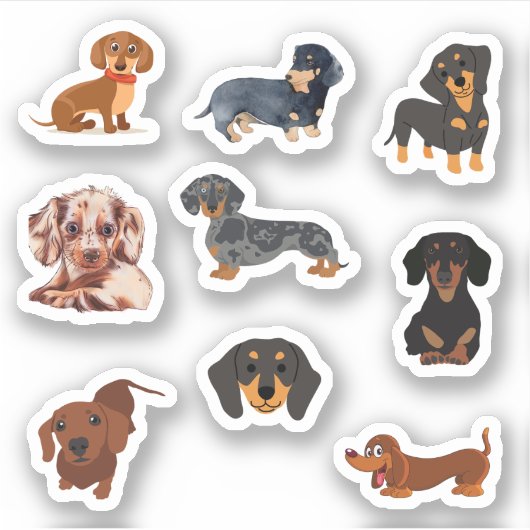 Dachshund Stickers (Voorkant)