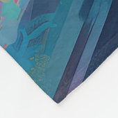 Dachshund strand surfen schilderij fleece deken (Hoek)