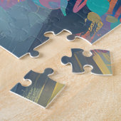 Dachshund strand surfen schilderij legpuzzel (Zijkant)