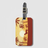 Dachshund strand zonsondergang voor doxie moeders bagagelabel (Voorkant (verticaal))