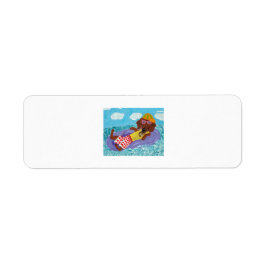 Dachshund Strand Zwerver Etiket