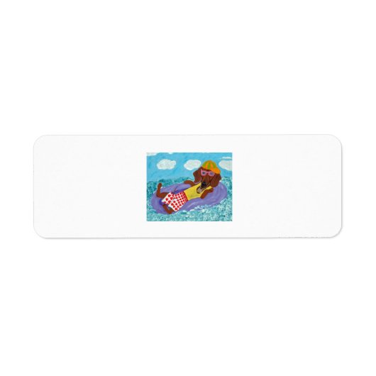Dachshund Strand Zwerver Etiket (Voorkant)