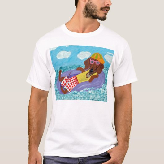 Dachshund Strandversager T-shirt (Voorkant)