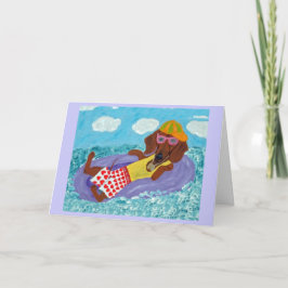 Dachshund Strandverslaafde Kaart