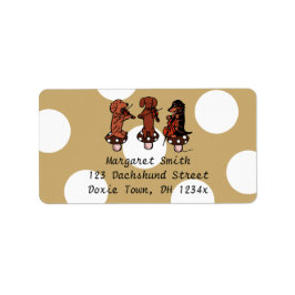 Dachshund Strijktrio Adreslabels Etiket
