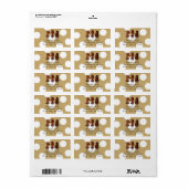 Dachshund Strijktrio Adreslabels Etiket (Full Sheet)