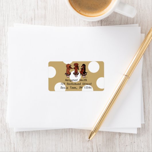 Dachshund String Trio-Adresetiketten Etiket (Insitu)