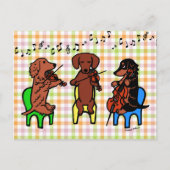 Dachshund String Trio Briefkaart (Voorkant)