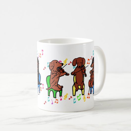 Dachshund String Trio Koffiemok (Voorkant rechts)