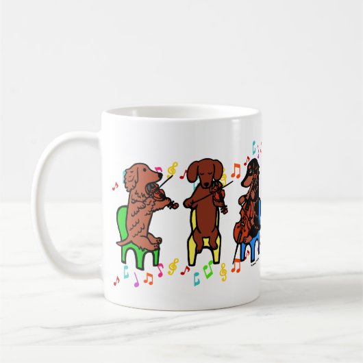Dachshund String Trio Koffiemok (Links)