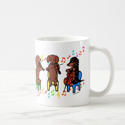 Dachshund String Trio Koffiemok (Rechts)