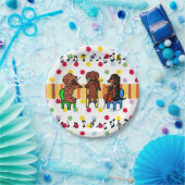 Dachshund String Trio Musician Party Borden Papieren Bordje (Feest)