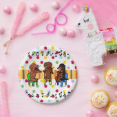 Dachshund String Trio Musician Party Borden Papieren Bordje (Feest)