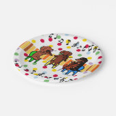 Dachshund String Trio Musician Party Borden Papieren Bordje (Gekanteld)
