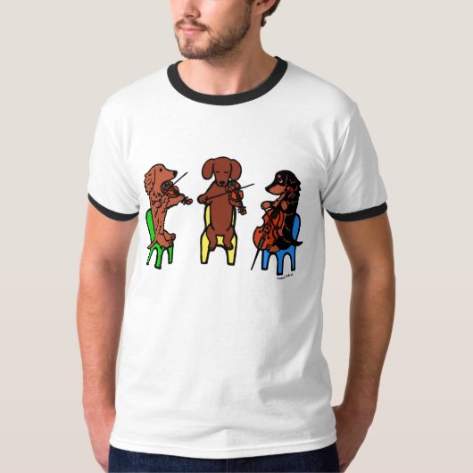 Dachshund String Trio Musicians T-shirt (Voorkant)