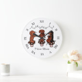 Dachshund String Trio Musicians wandklok (Huis)