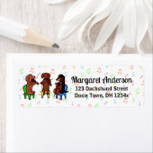 Dachshund String Trio-muzieknoten Etiket (Insitu)