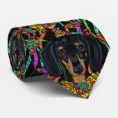 Dachshund Stropdas (Opgerold)
