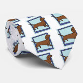 Dachshund Stropdas (Opgerold)
