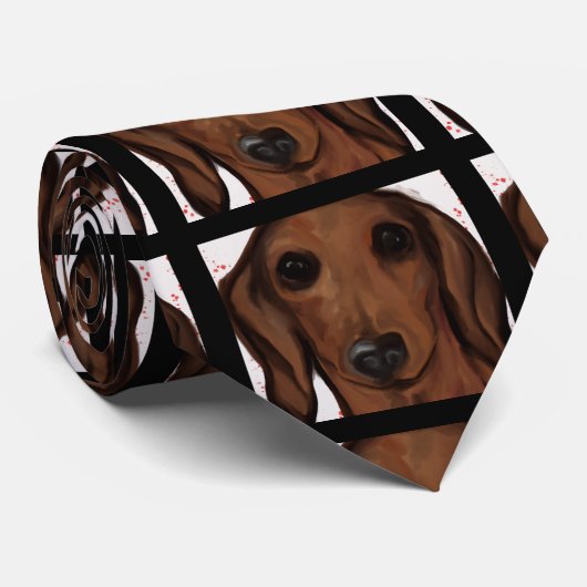 DACHSHUND STROPDAS (Opgerold)