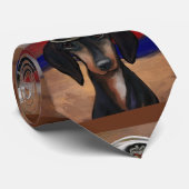 Dachshund Stropdas (Opgerold)