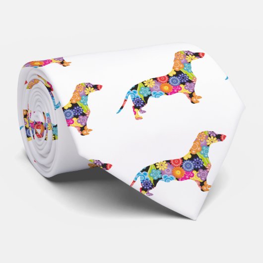 Dachshund Stropdas (Opgerold)