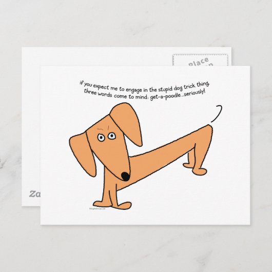 Dachshund Stupid Dog Tricks...voor Poodles! Briefkaart (Voorkant / Achterkant)