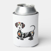 Dachshund Sugar Skull Blikjeskoeler (Blikje Voorkant)