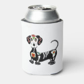 Dachshund Sugar Skull Blikjeskoeler (Blikje Achterkant)